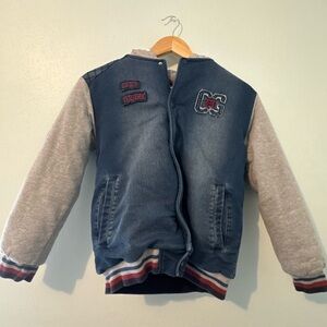 CHARANGA 11-12Y✨ Kids Blue and Gray Varsity Jacket with pockets good condition